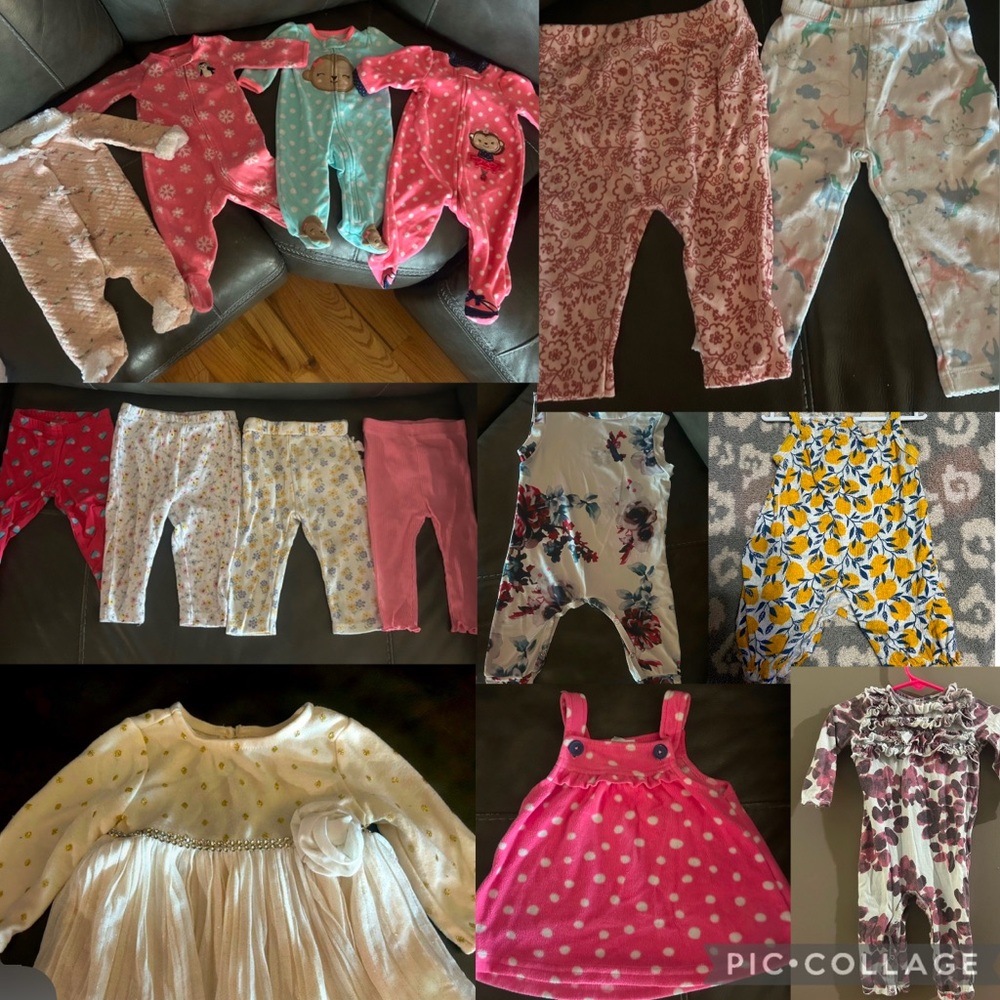 15 pieces of Various clothing. 0-9mos sizes.All great clothes, great condition.